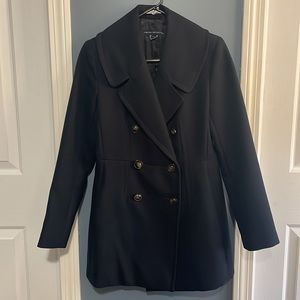 Navy French Connection peacoat.  Gorgeous color, detail, and shape!